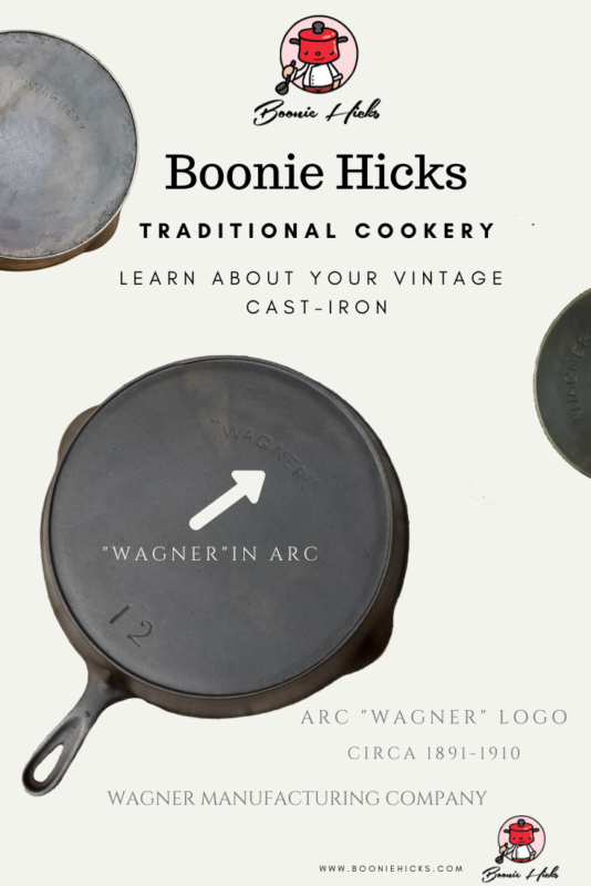 https://www.booniehicks.com/wp-content/uploads/2020/01/Wagner-Cast-Iron-Skillet-with-arc-logo-534x800.png